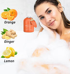 Luxurious spa relaxation bubble bath in a vibrant bottle