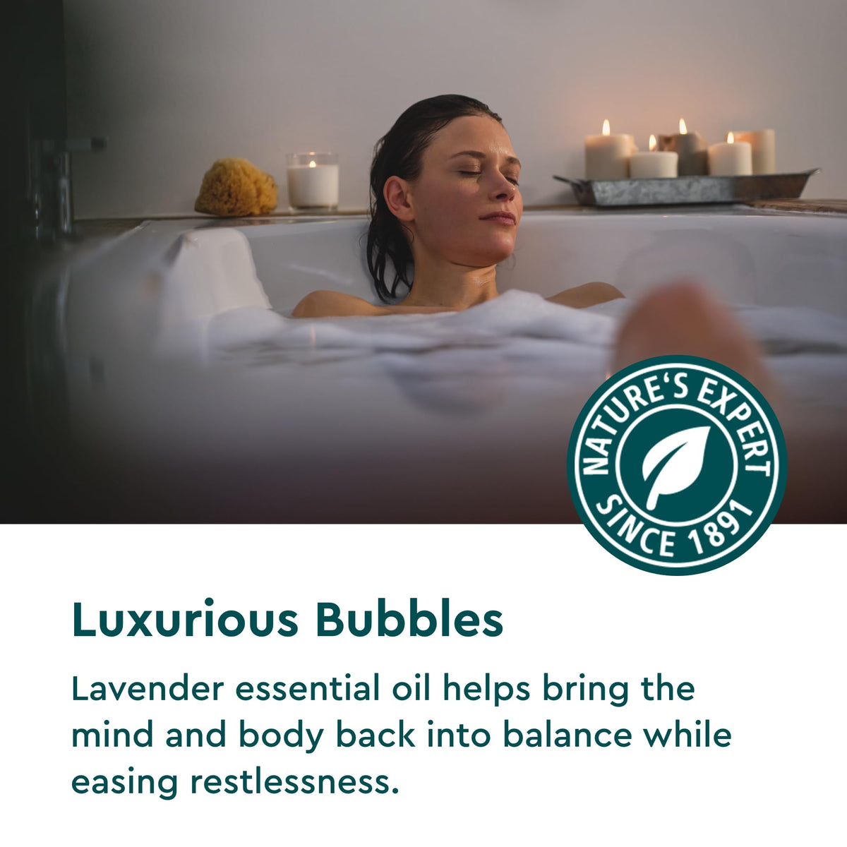 Back label of authentic Kneipp bubble bath showing ingredients