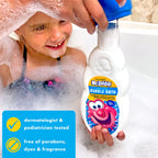 Top view of Mr. Bubble Bath Extra Gentle 16 Fluid Ounce packaging