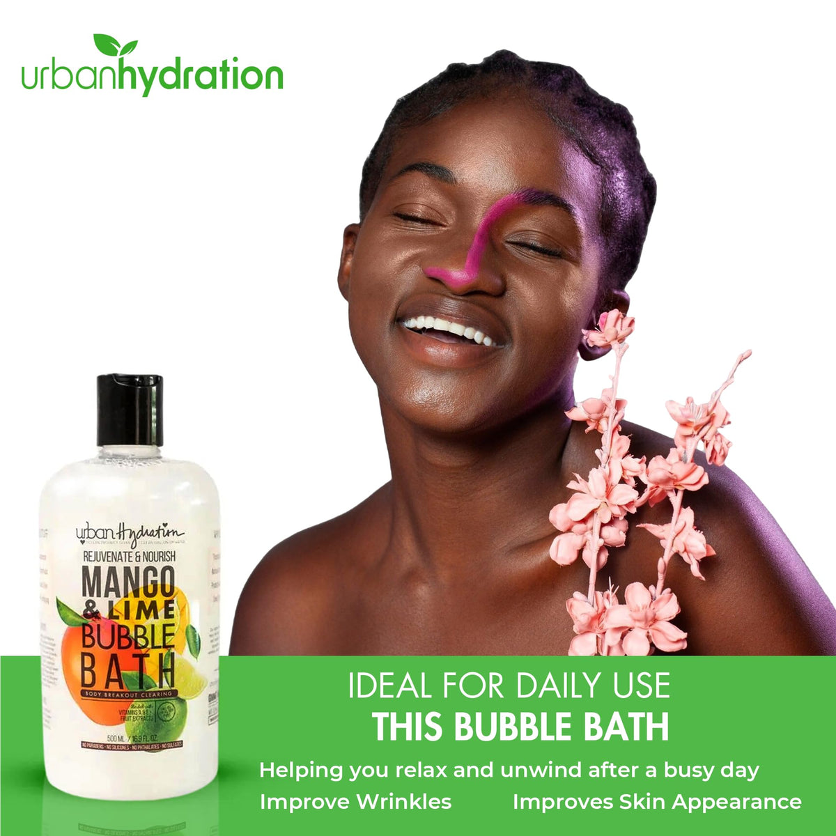 Texture of Urban Hydration foaming bubble bath soak