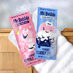 Mr. Bubble bath powder packet with original retro branding