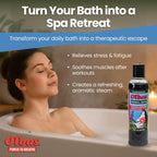 Olbas muscle relaxer bath soak bottle label detail
