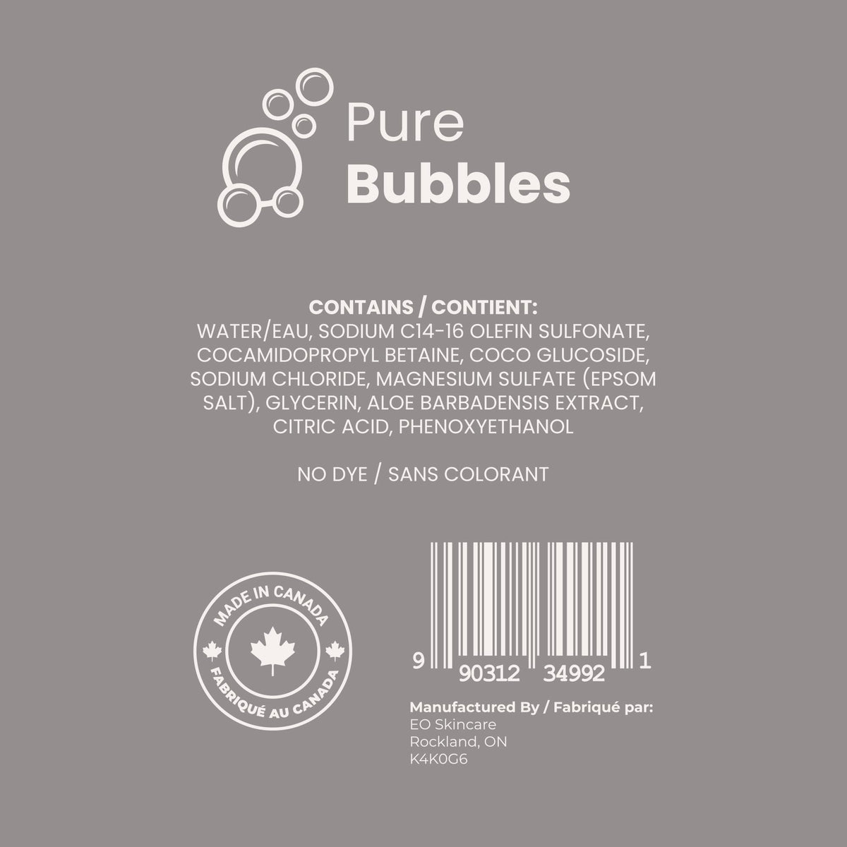 Hypoallergenic bubble bath for sensitive skin