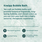 Kneipp eucalyptus bubble bath texture and emerald color