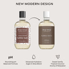 Back label of Deep Steep vanilla coconut soak showing ingredients