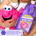 Mr. Bubble Calm and Sleep bubble bath liquid texture and foam