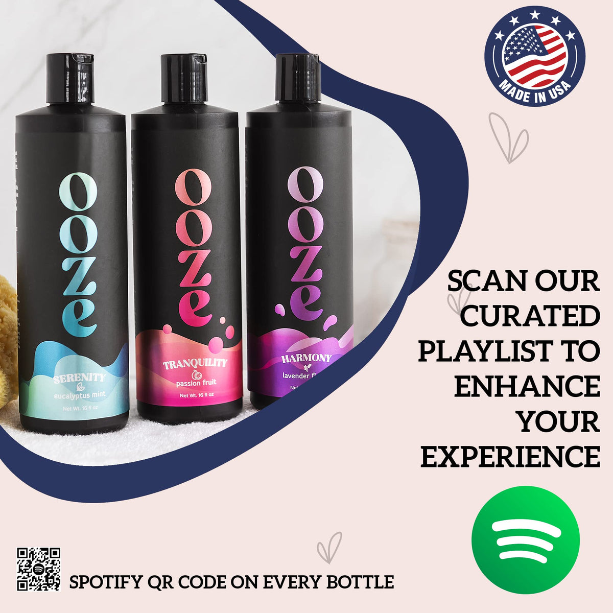 Authentic USA imported Ooze bubble bath bottle