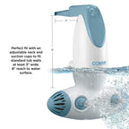 The independent control switch of the Conair bath massager highlighting bubble and jet setting options.