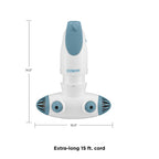 Side profile of the lightweight Conair portable bath spa showing its compact design for home storage.