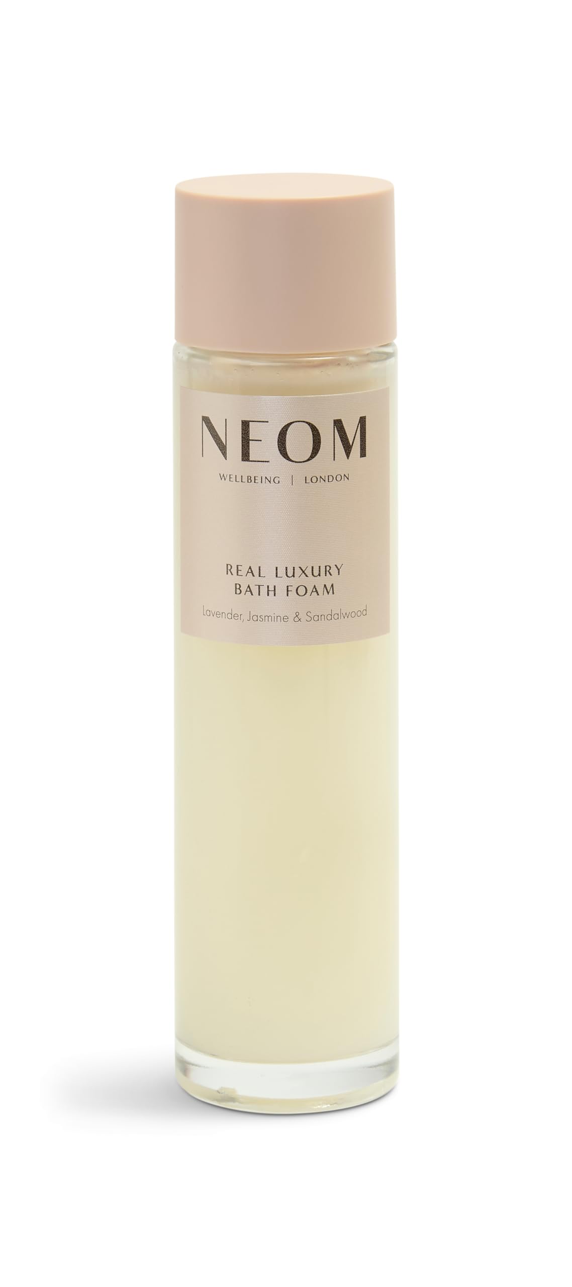Neom Real Luxury Bath Foam luxury packaging detail