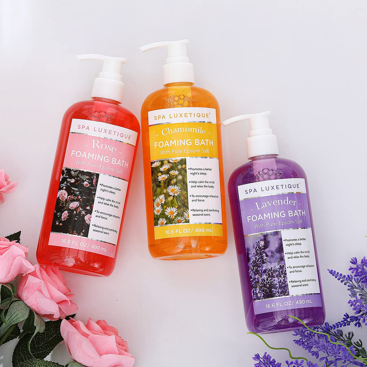 Luxury foaming bath set for men and women wellness gift