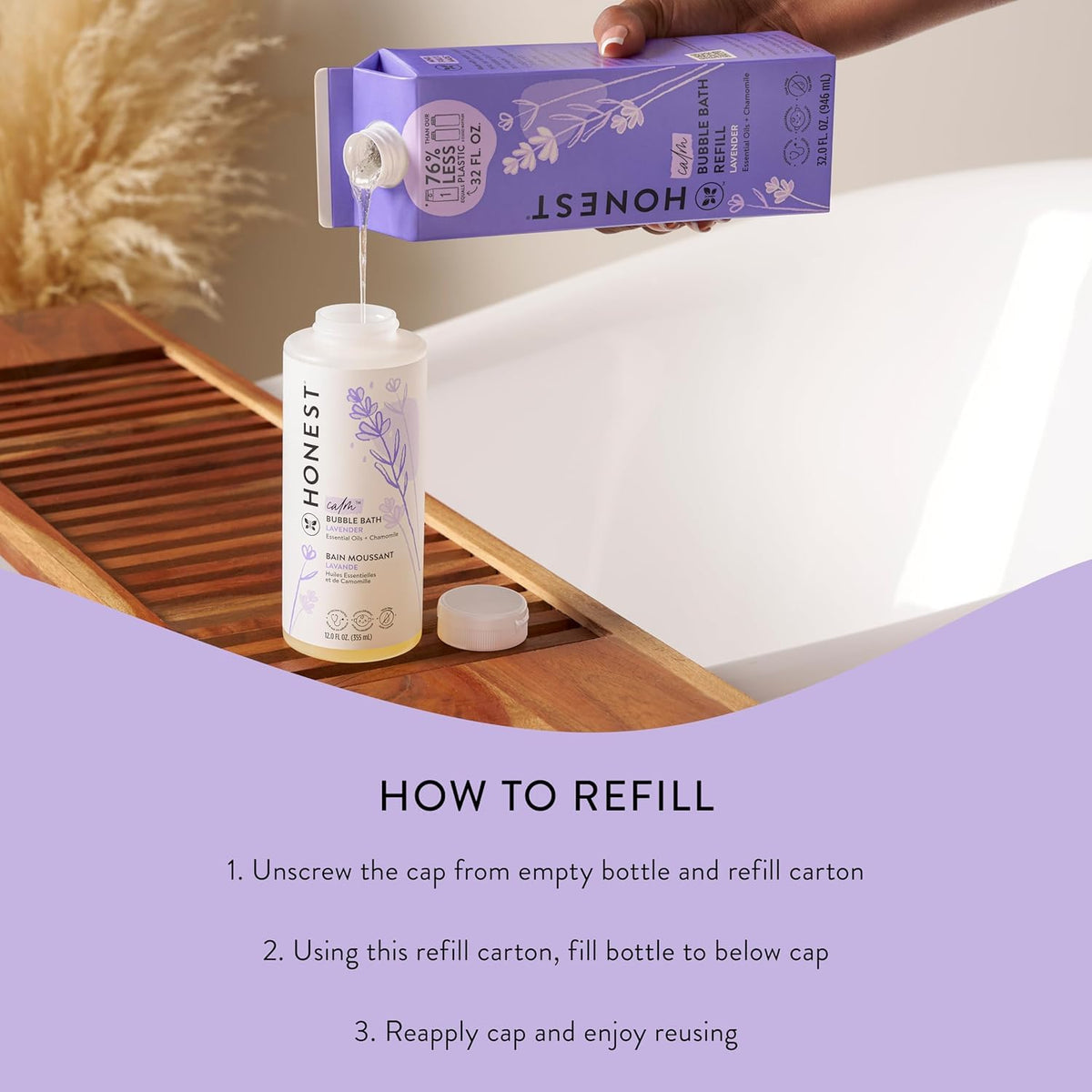 Authentic USA imported baby skincare bubble bath refill