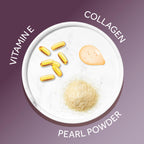 Calgon Ageless Bath Renewing Pearls texture and pearls