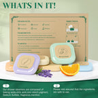 Aromatherapy shower steamer dissolving slowly under warm water droplets on the floor