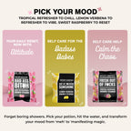 Close up look of premium handmade USA imported shower steamer tablets for aromatherapy.