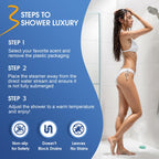 How to use instructions showing placement on shower floor