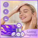 Premium self care shower gift set with eight pieces of aromatherapy steamers for women