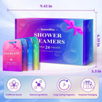 SeasonBliss shower tablets in Energize and Relief themed variety boxes for self care.