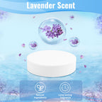 Relaxing spa shower tablet dissolving on a bathroom floor under warm steam