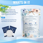 Natural lavender essential oil aromatherapy bath accessory packaging details