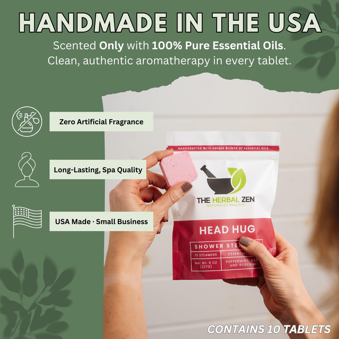 Premium self care gift box presentation of Head Hug shower steamers