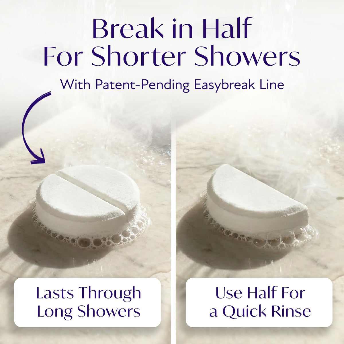 Deep sleep relaxation shower steamers with essential oils for stress relief.