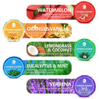 Premium wellness gift set featuring five different aromatherapy tablet variants for home spa.