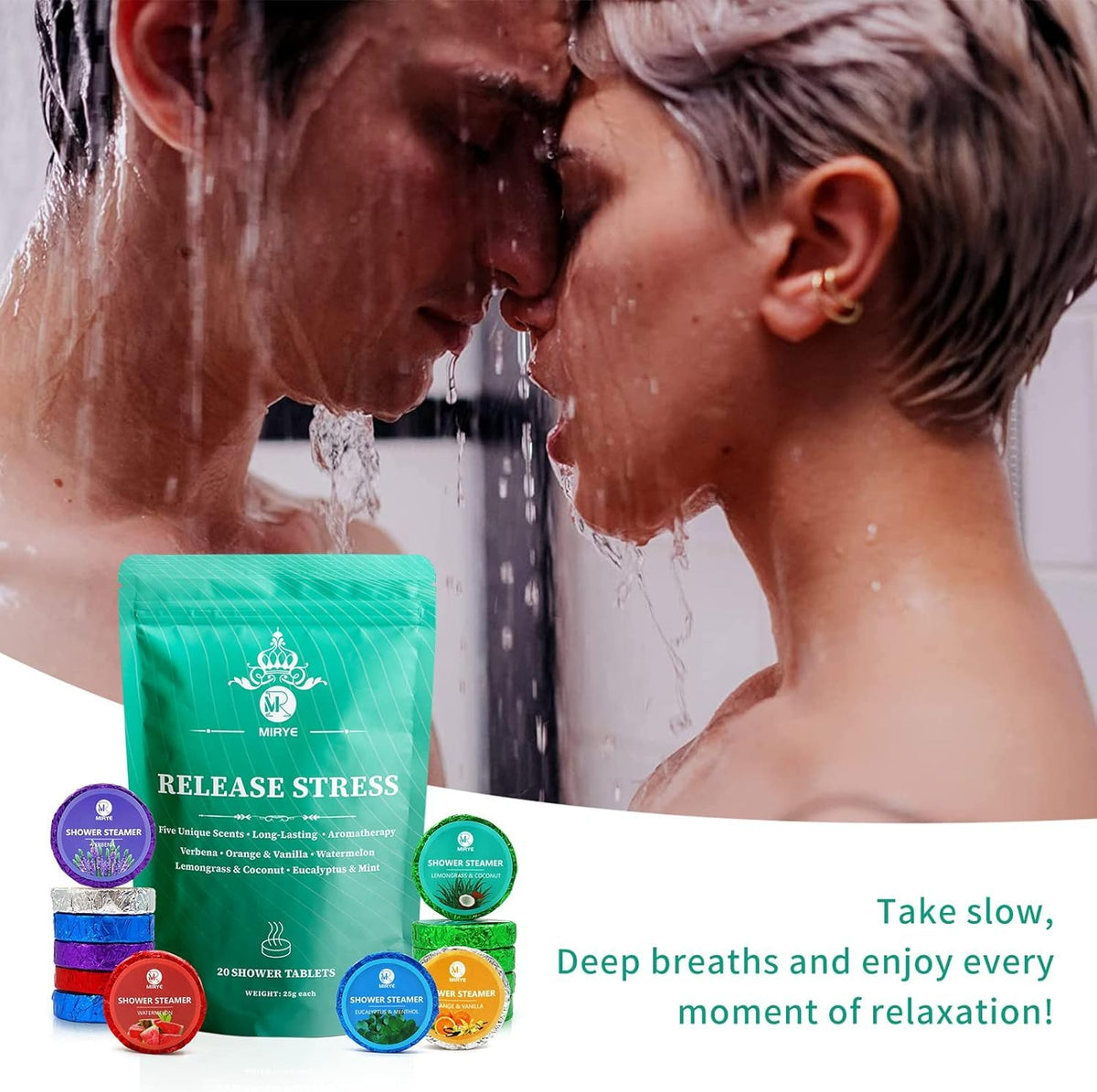 Authentic imported MR MIRYE brand home aromatherapy setup with relaxation tablets.