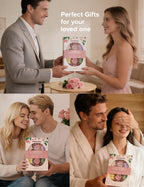 Premium self-care gift box set of Momcozy floral steamers opened.
