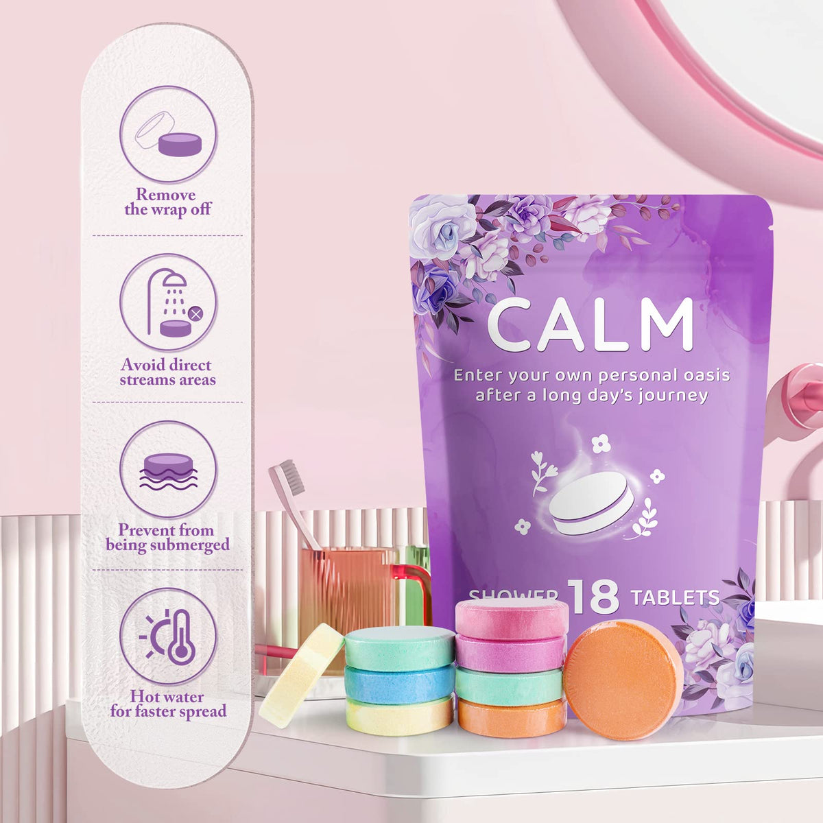 CalmNFiz self care relaxation presents packaging highlighting the six signature aromatherapy scents.