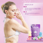Premium essential oil infused bath tablets arranged neatly by color for sensory stress relief.