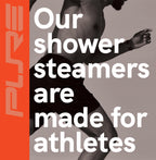 Two pack of menthol infused fitness shower steamers for runners and athletes