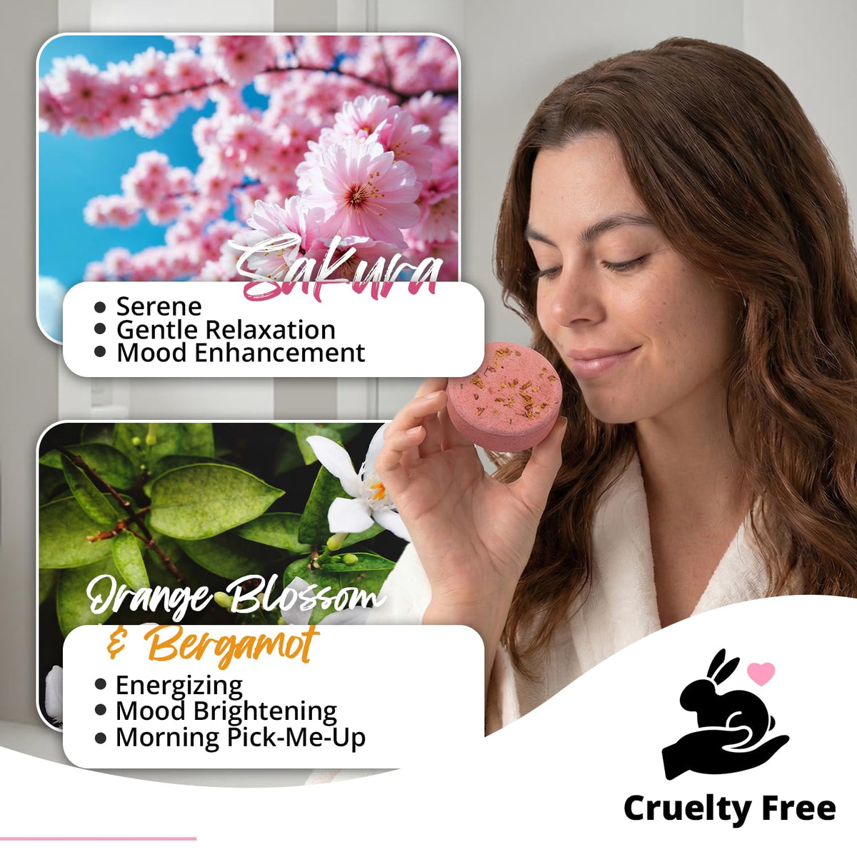 SWCANDY self care relaxation gifts for women showing individual aromatherapy tablets