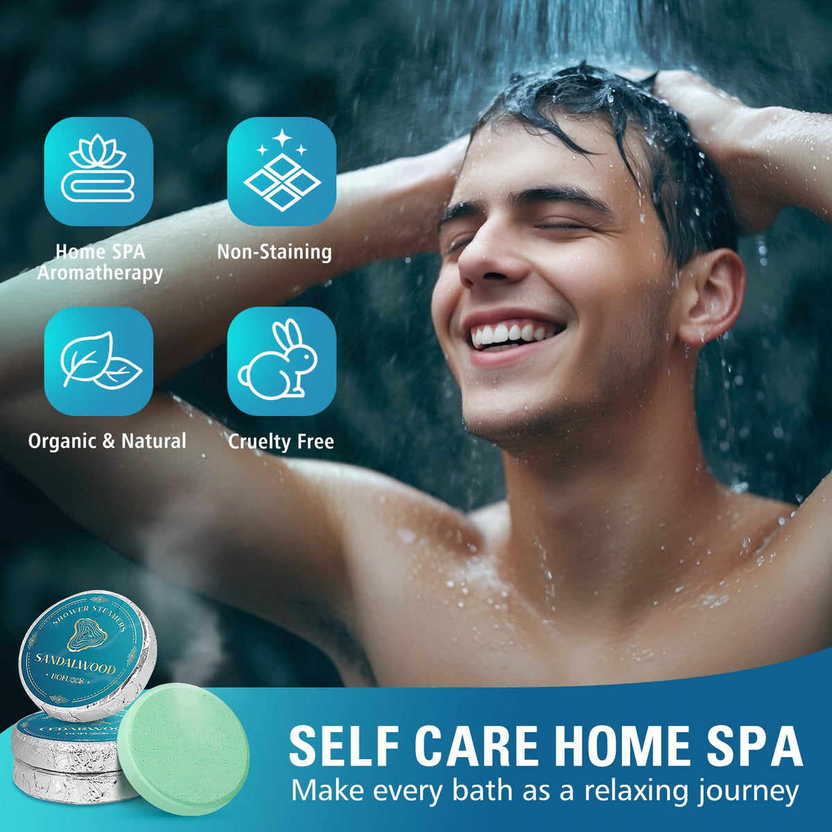 Bofuoos male self care gift set layout with 8 pieces.