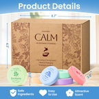 Six varieties of SeasonBliss aromatherapy shower bombs displayed out of packaging