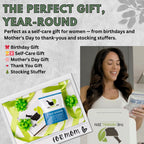 Authentic imported peppermint and eucalyptus shower bombs by The Herbal Zen unboxed on a counter
