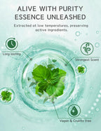 Seonnix menthol and eucalyptus shower steamers unpackaged on a luxury spa ledge.