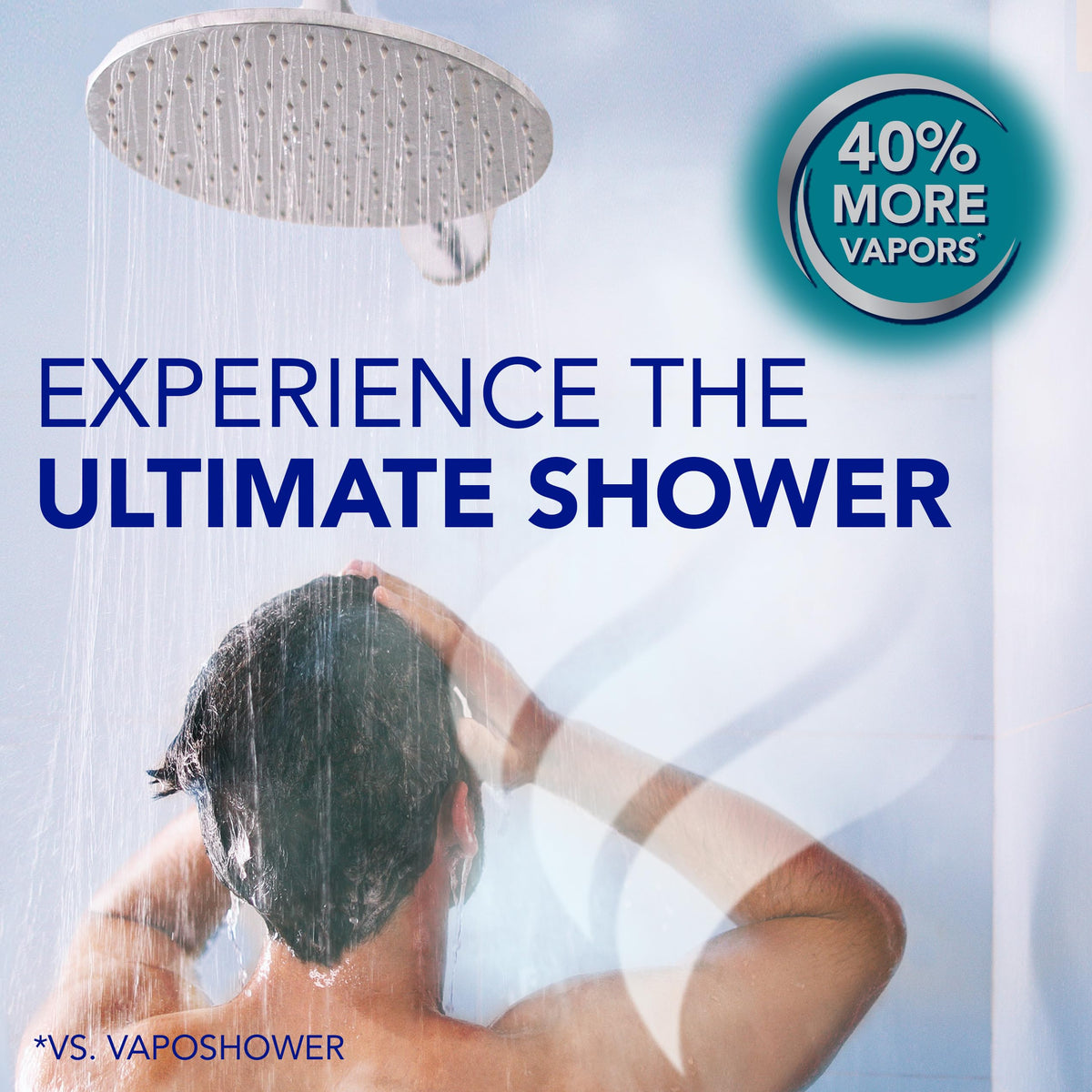 Four count pack of imported Vicks shower steamers for home spa relaxation