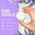 Six individual aromatherapy shower tablets arranged outside the official premium packaging box