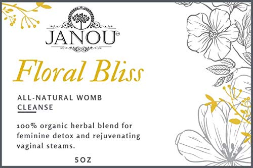 Authentic Janou Floral Bliss feminine wellness herbal blend packaging