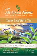 Close up view of organic neem leaf tea bags
