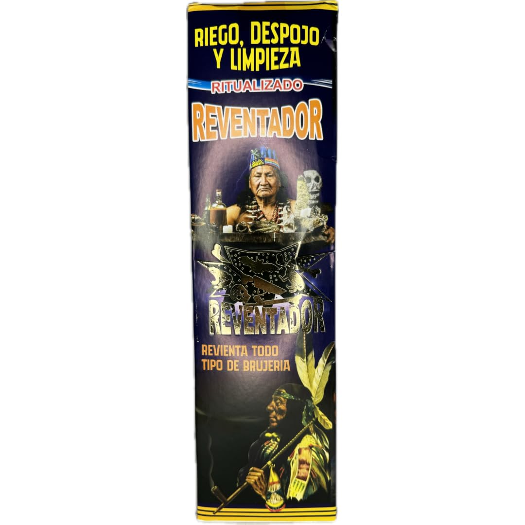 Close up of Reventador spiritual cleansing bath label