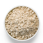 Natural vegan bath soak for sensitive skin in glass container
