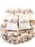 Ediway Farms bath tea set displayed as a gift.
