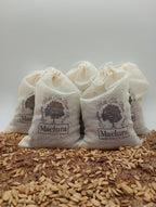 Close up of botanical illustration on Pomifera bath tea bag