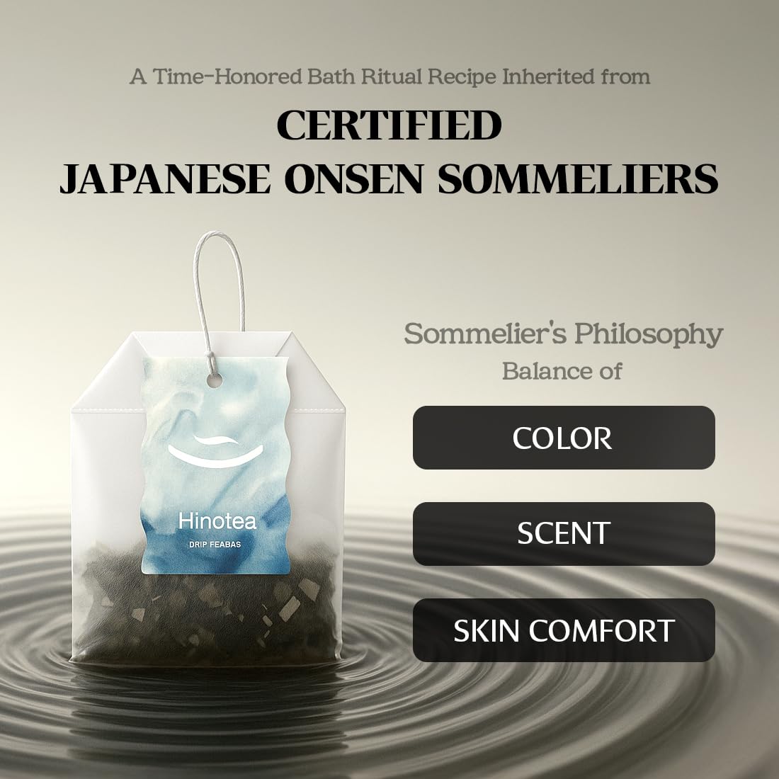 Hinotea botanical tea blend for bath detoxification