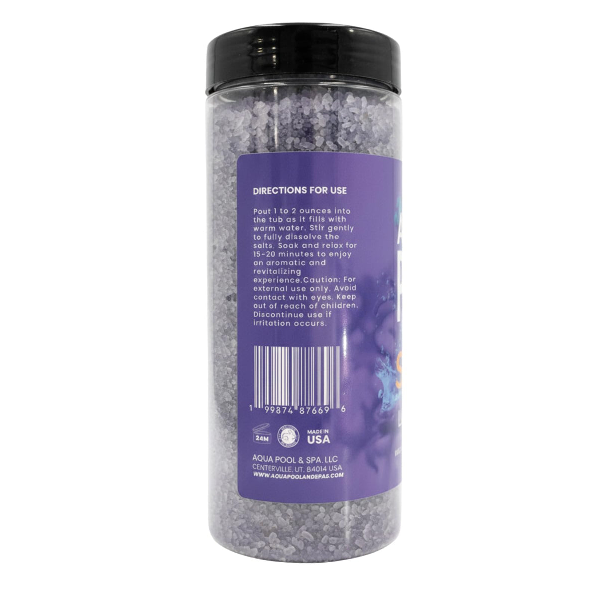 Purple lavender spa crystals for hot tubs and bathrooms