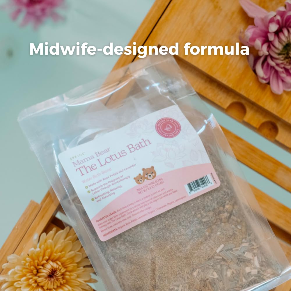 Sprigs The Lotus Bath label details and product size