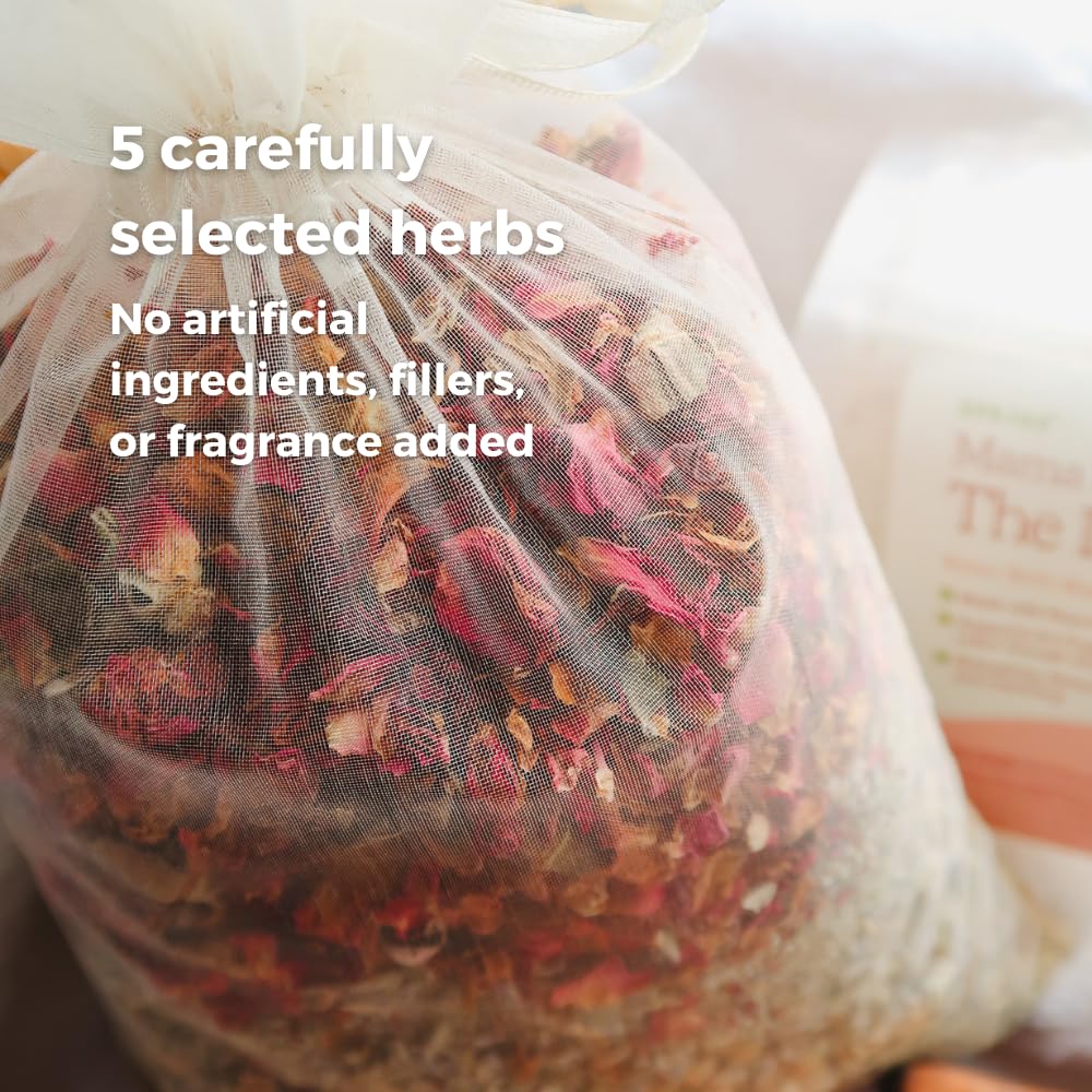 Organic rose petals and lavender in Sprigs bath blend