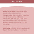 Close up of Sprigs The Lotus Bath aromatherapy blend